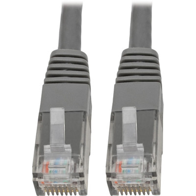 Tripp Lite N200-050-GY Cat6 Gigabit Molded (UTP) Ethernet Cable (RJ45 M/M) PoE Gray 50 ft. (15.24 m)