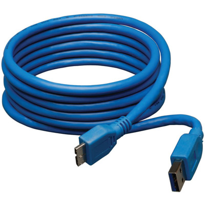 Tripp Lite U326-006 USB 3.0 SuperSpeed Device Cable (A to Micro-B M/M) Blue 6 ft. (1.83 m)