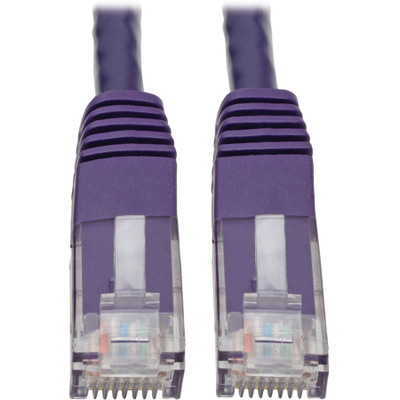 Tripp Lite N200-010-PU Cat6 Gigabit Molded (UTP) Ethernet Cable (RJ45 M/M) PoE Purple 10 ft. (3.05 m)