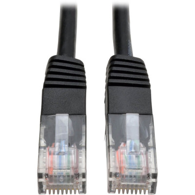 Tripp Lite N002-001-BK Cat5e 350 MHz Molded (UTP) Ethernet Cable (RJ45 M/M) PoE Black 1 ft. (0.31 m)