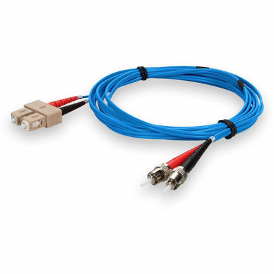 AddOn ADD-ST-SC-3M6MMF-BE 3m SC (Male) to ST (Male) Blue OM1 Duplex PVC Fiber Patch Cable