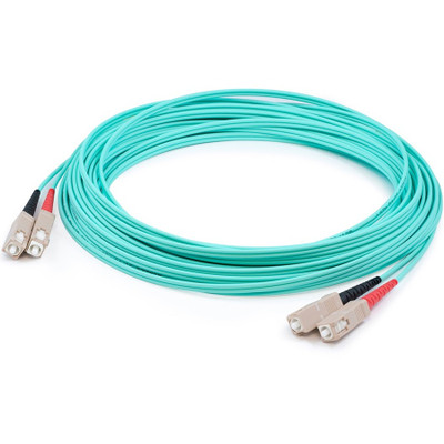 AddOn ADD-SC-SC-25M5OM3 25m SC (Male) to SC (Male) Aqua OM3 Duplex Fiber OFNR (Riser-Rated) Patch Cable
