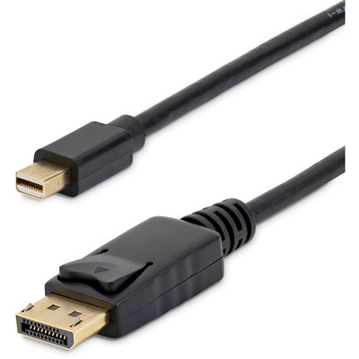 StarTech MDP2DPMM3 3ft (1m) Mini DisplayPort to DisplayPort 1.2 Cable, 4K x 2K mDP to DisplayPort Adapter Cable, Mini DP to DP Cable for Monitor