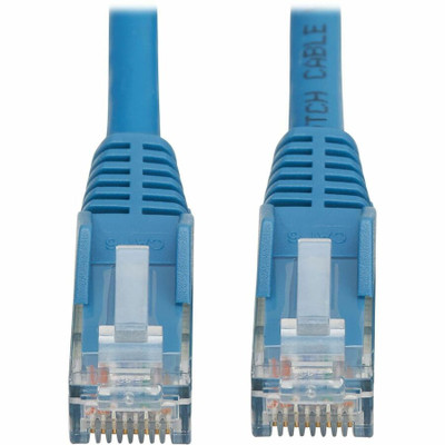 Tripp Lite N201L-01M-BL Cat6 Gigabit Snagless Molded UTP Ethernet Cable (RJ45 M/M) PoE LSZH Blue 1 m (3.3 ft.)