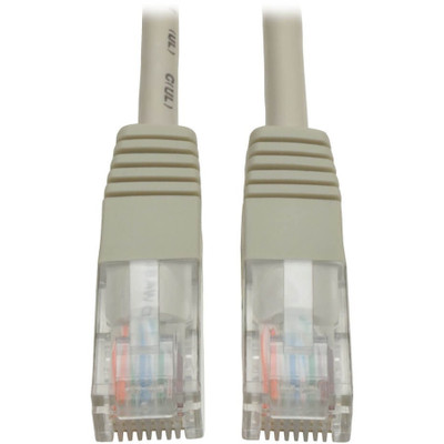 Tripp Lite N002-015-GY Cat5e 350 MHz Molded (UTP) Ethernet Cable (RJ45 M/M) PoE Gray 15 ft. (4.57 m)