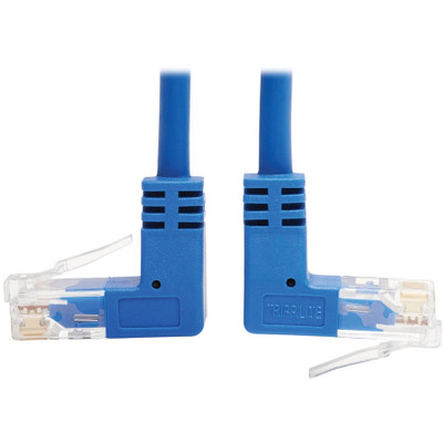 Tripp Lite N204-S03-BL-UD Up/Down-Angle Cat6 Gigabit Molded Slim UTP Ethernet Cable (RJ45 Up-Angle M to RJ45 Down-Angle M) Blue 3 ft. (0.91 m)