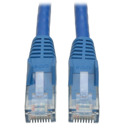 Tripp Lite N201-001-BL50BP Cat6 Gigabit Snagless Molded (UTP) Ethernet Cable (RJ45 M/M) PoE Blue 1 ft. (0.31 m) 50-Piece Bulk Pack