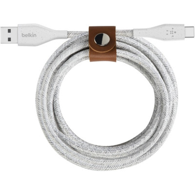 Belkin F2CU069BT10-WHT DuraTek Plus USB-C to USB-A Cable With Strap