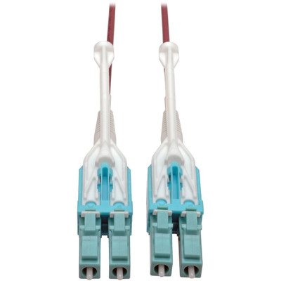 Tripp Lite N821-02M-MG-T 10G Duplex Multimode 50/125 OM4 LSZH Fiber Optic Cable (LC/LC) Push/Pull Tabs Magenta 2 m