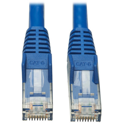 Tripp Lite N201P-020-BL Cat6 Gigabit Snagless Molded UTP Ethernet Cable (RJ45 M/M) PoE CMR-LP Blue 20 ft. (6.09 m)