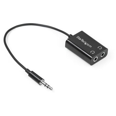 StarTech MUY1MFFADP Black Slim Mini Jack Headphone Splitter Cable Adapter - 3.5mm Male to 2x 3.5mm Female