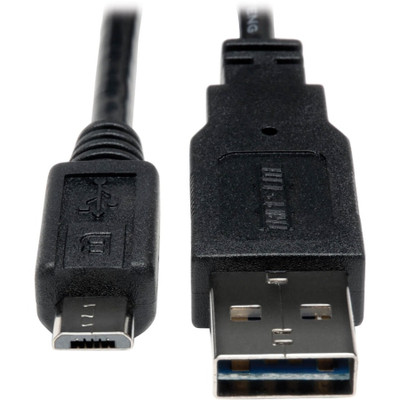 Tripp Lite UR050-001 Universal Reversible USB 2.0 Cable (Reversible A to 5Pin Micro B M/M) 1 ft. (0.31 m)