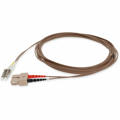 AddOn ADD-SC-LC-1M6MMF-BN 1m SC (Male) to LC (Male) Brown OM1 Duplex PVC Fiber Patch Cable