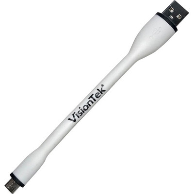 VisionTek 901100 Micro USB to USB Flex Cable-White -901100