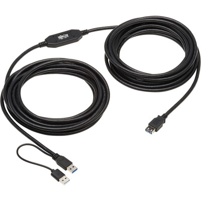 Tripp Lite U330-10M-1 USB 3.2 Gen 1 Active Extension Repeater Cable (A M/F), 10 m (32.8 ft.)