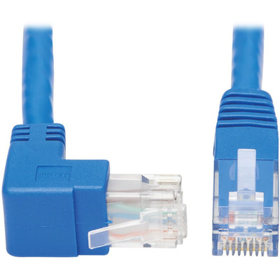 Tripp Lite N204-020-BL-UP Up-Angle Cat6 Gigabit Molded UTP Ethernet Cable (RJ45 Right-Angle Up M to RJ45 M) Blue 20 ft. (6.09 m)