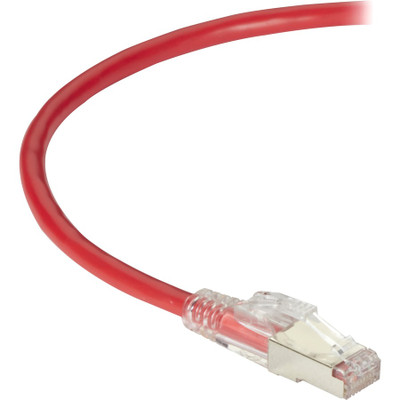 Black Box C6APC80S-RD-15 CAT6A 650-MHz Locking Snagless Patch Cable S/FTP CM PVC RD 15FT