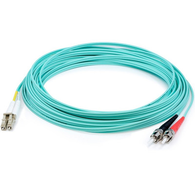 AddOn ADD-ST-LC-5M5OM3 5m LC (Male) to ST (Male) Aqua OM3 Duplex Fiber OFNR (Riser-Rated) Patch Cable