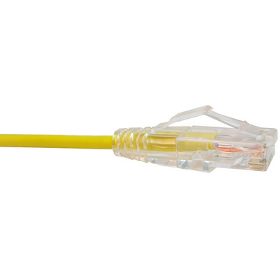 UNC CS6-01F-YLW Clearfit Slim Cat6 Patch Cable, Snagless, Yellow, 1ft