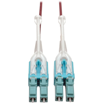 Tripp Lite N821-08M-MG-T 10G Duplex Multimode 50/125 OM4 LSZH Fiber Optic Cable (LC/LC) Push/Pull Tabs Magenta 8 m