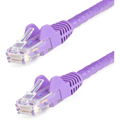 StarTech N6PATCH7PL 7ft CAT6 Ethernet Cable - Purple Snagless Gigabit - 100W PoE UTP 650MHz Category 6 Patch Cord UL Certified Wiring/TIA