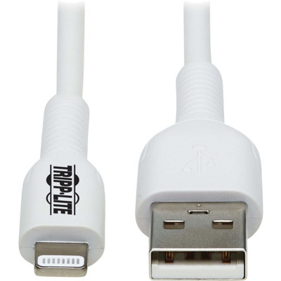 Tripp Lite M100AB-03M-WH Safe-IT USB-A to Lightning Sync/Charge Antibacterial Cable (M/M), MFi Certified, White, 3 m (9.8 ft.)