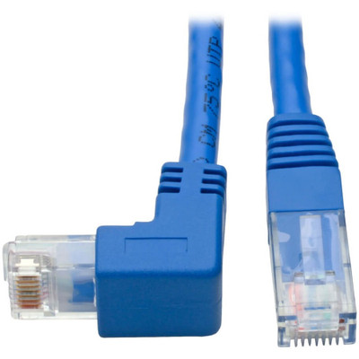 Tripp Lite N204-001-BL-DN Down-Angle Cat6 Gigabit Molded UTP Ethernet Cable (RJ45 Right-Angle Down M to RJ45 M) Blue 1 ft. (0.31 m)