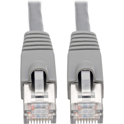 Tripp Lite N262-005-GY Cat6a 10G Snagless Shielded STP Ethernet Cable (RJ45 M/M) PoE Gray 5 ft. (1.52 m)