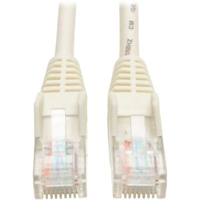 Tripp Lite N001-025-WH Cat5e 350 MHz Snagless Molded (UTP) Ethernet Cable (RJ45 M/M) PoE White 25 ft. (7.62 m)