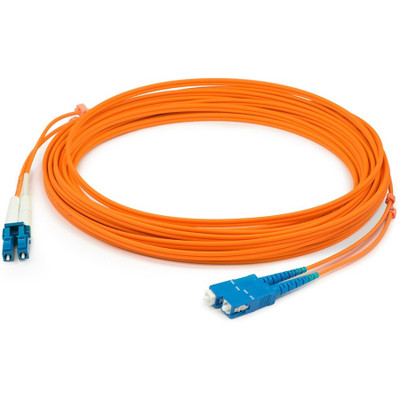 AddOn ADD-SC-LC-25M6MMF 25m LC (Male) to SC (Male) Orange OM1 Duplex Fiber OFNR (Riser-Rated) Patch Cable