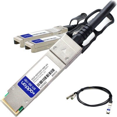 AddOn SOLR-QSFP2SFP-2MP-AO Solarflare SOLR-QSFP2SFP-2MP Compatible TAA Compliant 20GBase-CU QSFP+ to 2xSFP+ Direct Attach Cable (Passive Twinax, 2m)