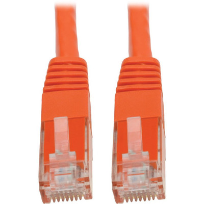 Tripp Lite N200-025-OR Cat6 Gigabit Molded (UTP) Ethernet Cable (RJ45 M/M) PoE Orange 25 ft. (7.62 m)
