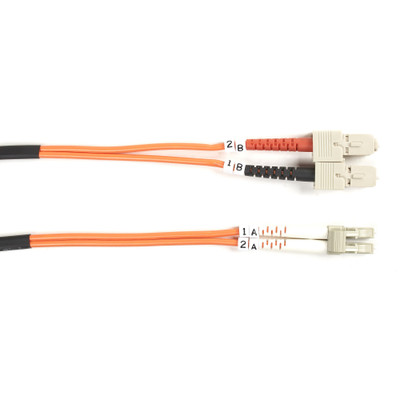 Black Box FO625-002M-SCLC Fiber Optic Duplex Patch Network Cable