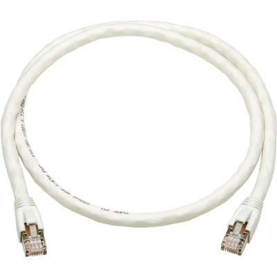 Tripp Lite N272-F02-WH Cat8 40G Snagless SSTP Ethernet Cable (RJ45 M/M), PoE, White, 2 ft. (0.6 m)