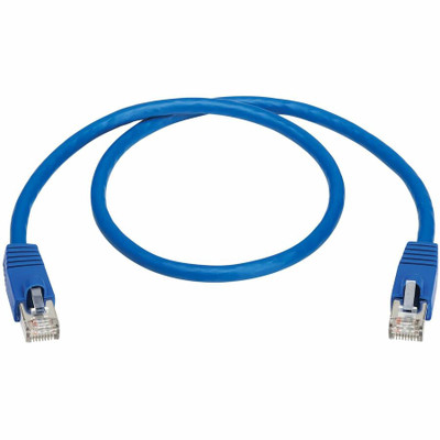 Tripp Lite N272-F02-BL Cat8 40G Snagless SSTP Ethernet Cable (RJ45 M/M), PoE, Blue, 2 ft. (0.6 m)