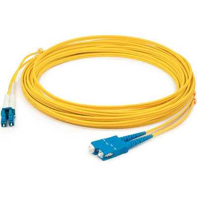 AddOn ADD-USC-LC-15M9SMF 15m LC (Male) to USC (Male) Yellow OS2 Duplex Fiber OFNR (Riser-Rated) Patch Cable