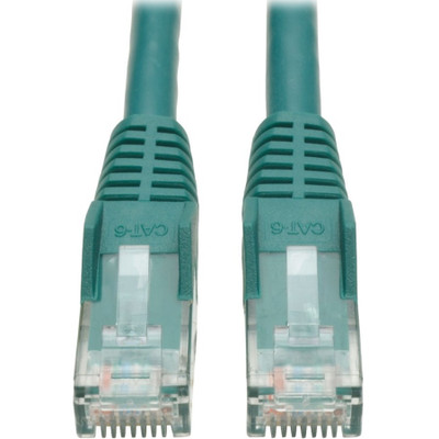 Tripp Lite N201-035-GN Cat6 Gigabit Snagless Molded (UTP) Ethernet Cable (RJ45 M/M) PoE Green 35 ft. (10.67 m)