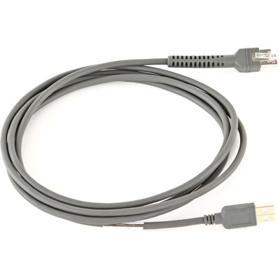 Zebra CBA-U21-S07ZBR Cable - Shielded USB: Series A Connector, 7ft. (2.1m), Straight