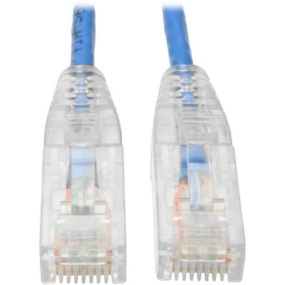 Tripp Lite N201-S10-BL Cat6 UTP Patch Cable (RJ45) - M/M, Gigabit, Snagless, Molded, Slim, Blue, 10 ft.