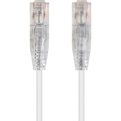 Monoprice 13530 SlimRun Cat6 28AWG UTP Ethernet Network Cable, 3ft White