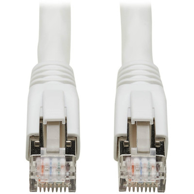 Tripp Lite N272-050-WH Cat8 25G/40G-Certified Snagless Shielded S/FTP Ethernet Cable (RJ45 M/M) PoE White 50 ft. (15.24 m)