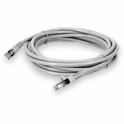 AddOn ADD-19FCAT6S-WE 19ft RJ-45 (Male) to RJ-45 (Male) white Cat6 Straight Shielded Twisted Pair PVC Copper Patch Cable