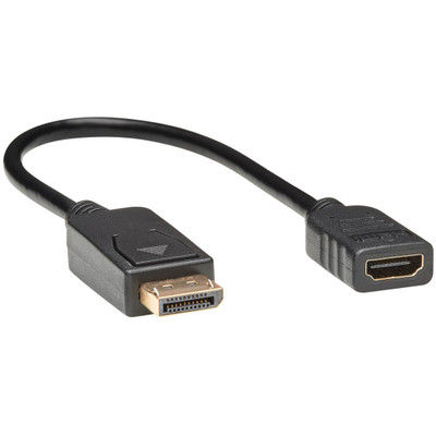 Tripp Lite P136-001 DisplayPort to HDMI Video Adapter Converter, M/F, 1 ft., DP to HDMI Black