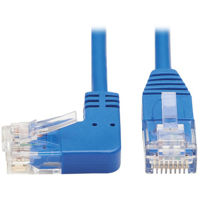 Tripp Lite N204-S10-BL-LA Left-Angle Cat6 Gigabit Molded Slim UTP Ethernet Cable (RJ45 Left-Angle M to RJ45 M) Blue 10 ft. (3.05 m)