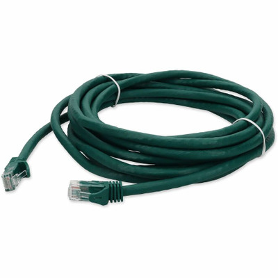 AddOn ADD-30FCAT6A-GN 30ft RJ-45 (Male) to RJ-45 (Male) Straight Green Cat6A UTP PVC Copper Patch Cable