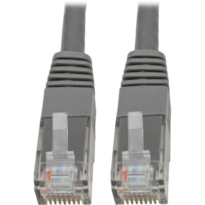 Tripp Lite N200-020-GY Cat6 Gigabit Molded (UTP) Ethernet Cable (RJ45 M/M) PoE Gray 20 ft. (6.09 m)