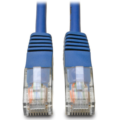 Tripp Lite N002-001-BL Cat5e 350 MHz Molded (UTP) Ethernet Cable (RJ45 M/M) PoE Blue 1 ft. (0.31 m)