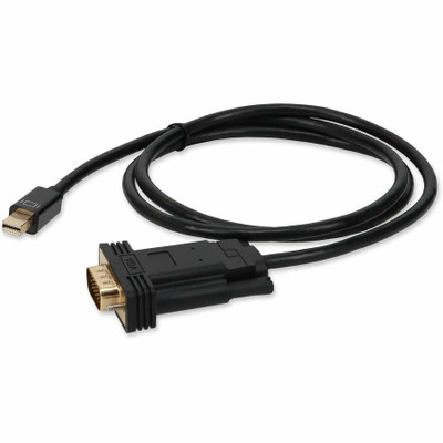 AddOn MDISPORT2VGAMM6B 6ft Mini-DisplayPort 1.1 Male to VGA Male Black Cable For Resolution Up to 1920x1200 (WUXGA)