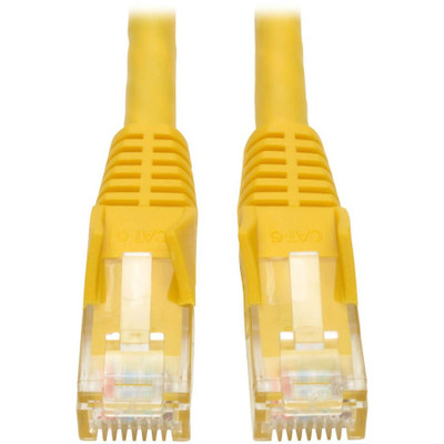 Tripp Lite N201-007-YW Cat6 Gigabit Snagless Molded (UTP) Ethernet Cable (RJ45 M/M) PoE Yellow 7 ft. (2.13 m)