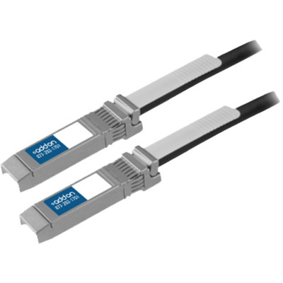 AddOn ADD-SHPASBRA-ADAC1M 487652-B21 to Brocade (Formerly) 10G-SFPP-TWX-0101 Compatible TAA Compliant 10GBase-CU SFP+ to SFP+ Direct Attach Cable (Active Twinax, 1m)